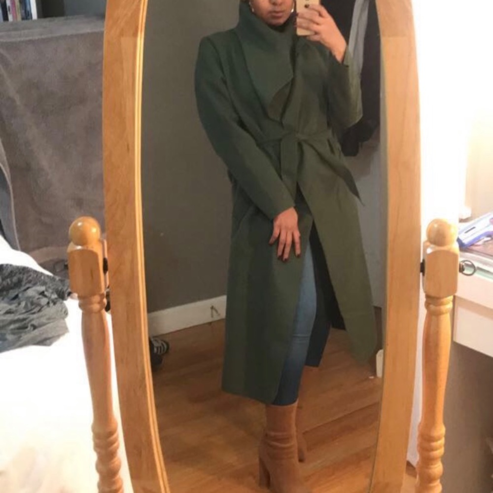Hunter green trench coat/ jacket